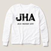 MINIMALIST BLACK THREE LETTER MONOGRAM NAME WHITE (Motif recto)