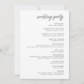 Minimalist Black Tie Wedding Ceremony Program Kaart (Voorkant)