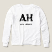 MINIMALIST BLACK TWO LETTER MONOGRAM NAME WHITE (Voorkant)