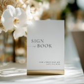 Minimalist Black & White Guest Book Sign Kaart