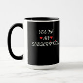 Minimalist Black & White Valentin's Mug (Gauche)
