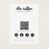 Minimalist Black White Wavy Hair Jewelry Display (Dos)