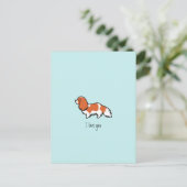 Minimalist Blenheim Cavalier King Charles Spaniel Briefkaart (Staand voorkant)