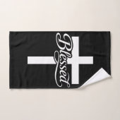 Minimalist Blessed Cross Christian Faith Design (Serviette à main)