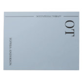 Minimalist Blue Custom Occupational Therapy Notitieblok (Voorkant)