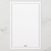 Minimalist Blue Three Letter Monogram Briefpapier (Achterkant)