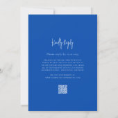 Minimalist Blue Wedding Invitation QR Website link (Dos)