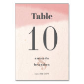 Minimalist Blush & Bloom Bold Script Wedding Kaart (Achterkant)