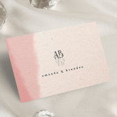 Minimalist Blush & Bloom Bold Script Wedding RSVP Kaartje