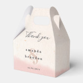 Minimalist Blush Bold Script Wedding Bedankt Bedankdoosjes (Voorkant Zijde)
