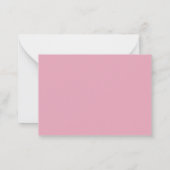 Minimalist Blush Two Border Monogram Note Card Notitiekaartje (Achterkant)