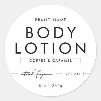 Minimalist Body Lotion Scrub Cosmetic Jar Label