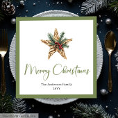 Minimalist Bohemian Christmas Wreath in Neutral Servet