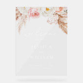 Minimalist Boho Fall Floral Wedding Welcome (Recto)