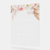 Minimalist Boho Fall Floral Wedding Welcome (Angle)