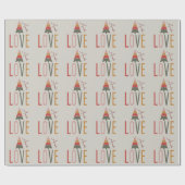 Minimalist Boho gepersonaliseerd met naam Kerstmis Cadeaupapier (Vlak)