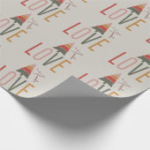 Minimalist Boho gepersonaliseerd met naam Kerstmis Cadeaupapier (Hoek)