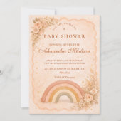 Minimalist Boho Rainbow Baby Shower Kaart (Voorkant)