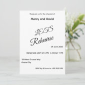 Minimalist Boho Rehearsal Invitation card (Debout devant)