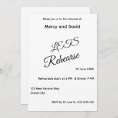 Minimalist Boho Rehearsal Invitation card (Devant / Derrière)