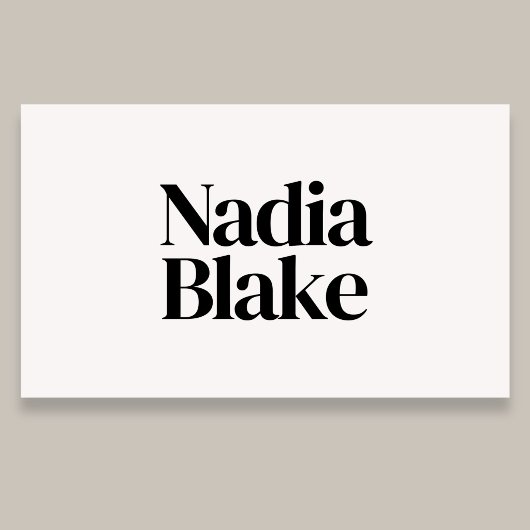 Minimalist Bold Editorial Style QR Code White Visitekaartje