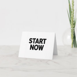 Minimalist bold start now text bedankkaart