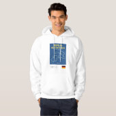 Minimalist Boston Marathon Line Print Hoodie (Voorkant volledig)