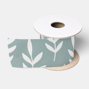 MINIMALIST BOTANIC GREEN WHITE LEAFY FOLIAGE LINT