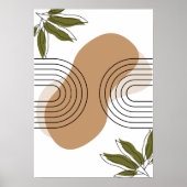 minimalist botanical boho wall art poster (Devant)