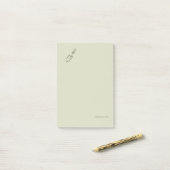 Minimalist Botanical Garden Reader Gift Post-it® Notes (Op bureau)