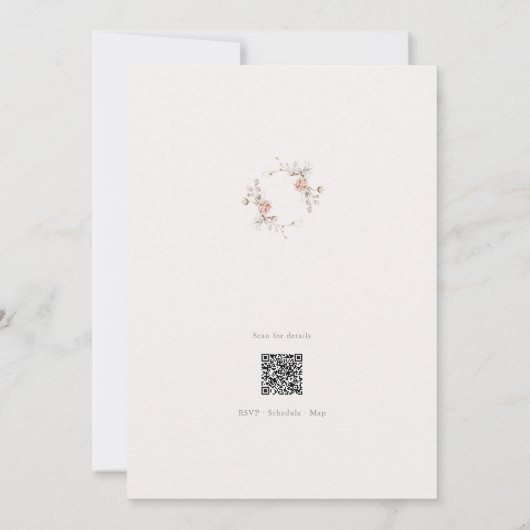 Minimalist Botanical Monogram Invitation (Dos)