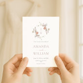 Minimalist Botanical Monogram Invitation