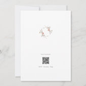 Minimalist Botanical Monogram Invitation Kaart (Achterkant)