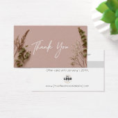 Minimalist Botanical Thank You Discount Card (Bureau)