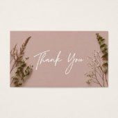 Minimalist Botanical Thank You Discount Card (Devant)