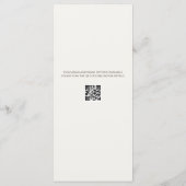 Minimalist Botanical Wedding Menu | Warm White (Achterkant)