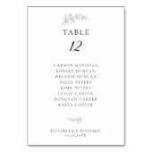 Minimalist Botanical Wedding Seating Chart Budget Kaart (Voorkant)