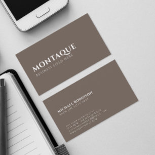 Minimalist Brand Name One Syllable Brown Visitekaartje