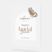 Minimalist Bridal Shower Welcome Arch Frosted (Angle)
