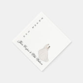 Minimalist Bride and Groom Wedding Illustration Servet (Hoek)