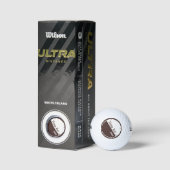 Minimalist Brown and White, 60°, Text Golfballen (Verpakking)