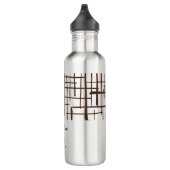 Minimalist Brown Linework Personalized | Dink Well Waterfles (Rechts)