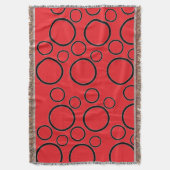 Minimalist Bubbles: Geometric Circle Pattern Deken (Voorkant Verticaal)