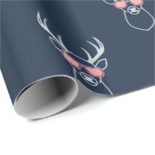 Minimalist Buck silhouette Cadeaupapier (Rol Hoek)