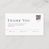Minimalist Business Card, QR Code Insert Card Visitekaartje (Achterkant)