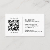Minimalist Business Card | QR code Visitekaartje (Achterkant)