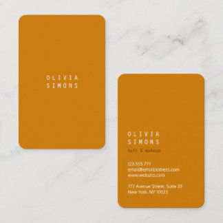 Minimalist Business Cards in trendy Color Visitekaartje