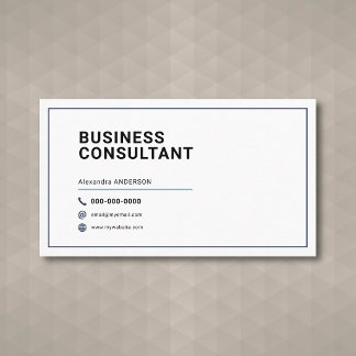 Minimalist Business Consultant Visitekaartje