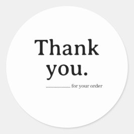 Minimalist Business Thank You Sticker
