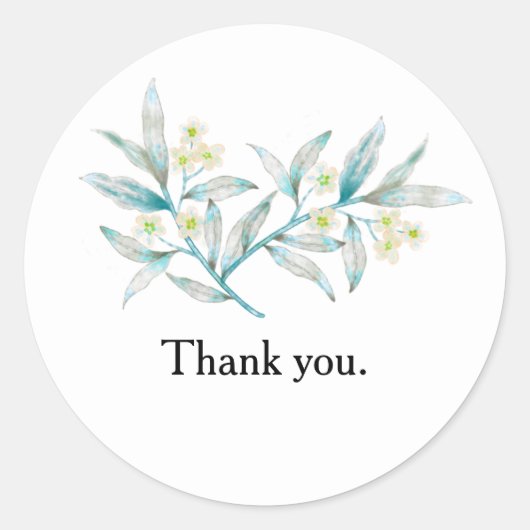 Minimalist Business Thank You Sticker (Voorkant)